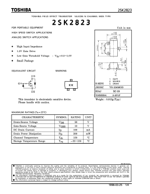 2SK2823 Datasheet PDF Toshiba