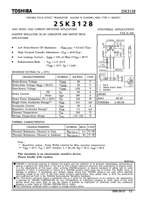 2SK3128 Datasheet PDF Toshiba