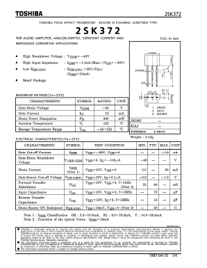 K372 Datasheet PDF Toshiba