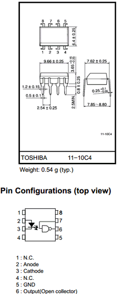6N137F Datasheet PDF Toshiba