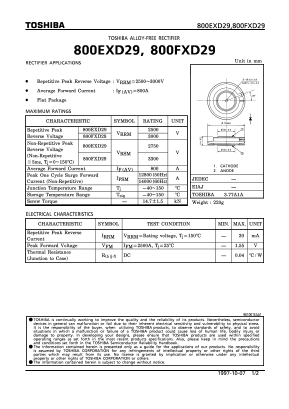 800EXD29 Datasheet PDF Toshiba