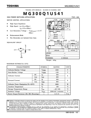 MG300Q1US41 Datasheet PDF Toshiba
