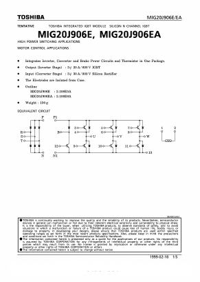 MIG20J906E Datasheet PDF Toshiba