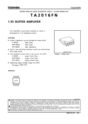 TA2016 Datasheet PDF Toshiba