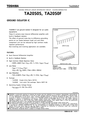 TA2050F Datasheet PDF Toshiba