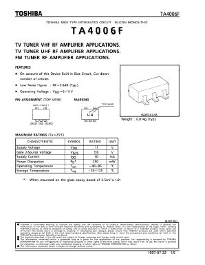 TA4006F Datasheet PDF Toshiba