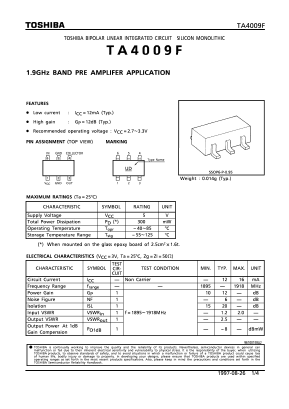 TA4009F Datasheet PDF Toshiba