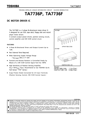 TA7736P Datasheet PDF Toshiba