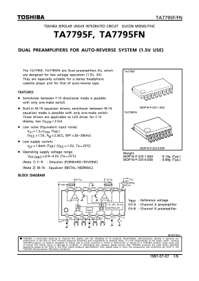 TA7795F Datasheet PDF Toshiba