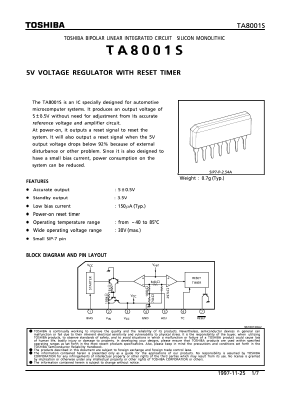 TA8001 Datasheet PDF Toshiba