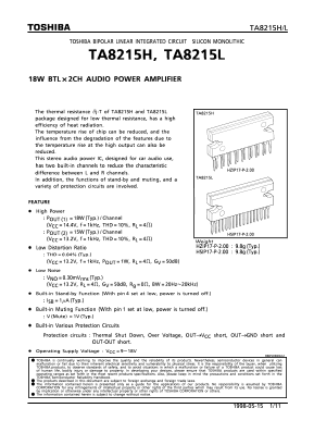 TA8215 Datasheet PDF Toshiba