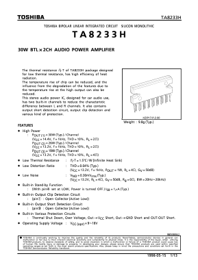 TA8233H Datasheet PDF Toshiba
