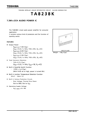 TA8238K Datasheet PDF Toshiba
