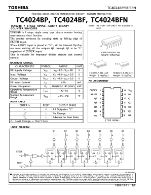 TC4024 Datasheet PDF Toshiba