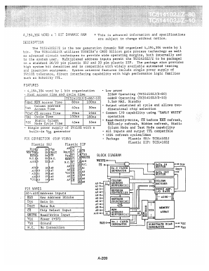 TC514102J80 Datasheet PDF Toshiba