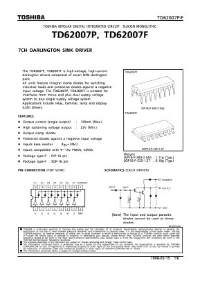 TD62007F Datasheet PDF Toshiba