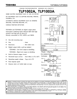 TLP1002A Datasheet PDF Toshiba