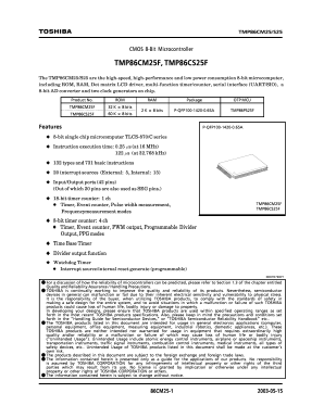 TMP86CS25F Datasheet PDF Toshiba