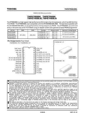 TMP87P808MLN Datasheet PDF Toshiba