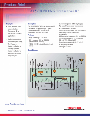 TA32305FN Datasheet PDF Toshiba