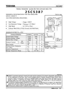 SC5387S Datasheet PDF Toshiba