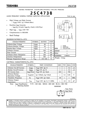 C4738 Datasheet PDF Toshiba