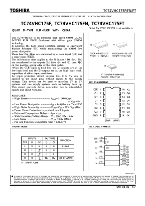 TC74VHC175FT Datasheet PDF Toshiba