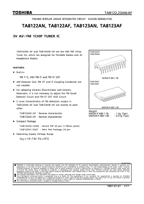 TA8123AN Datasheet PDF Toshiba