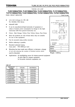 TLYE1008A(T05) Datasheet PDF Toshiba