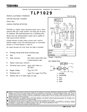 TLP1029 Datasheet PDF Toshiba