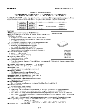 TMP87CP71F Datasheet PDF Toshiba
