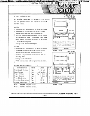 TC9191P Datasheet PDF Toshiba