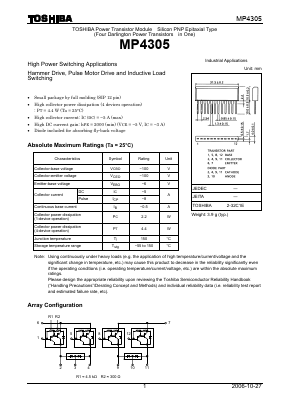 MP4305 Datasheet PDF Toshiba