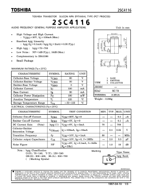 2SC4116-G Datasheet PDF Toshiba