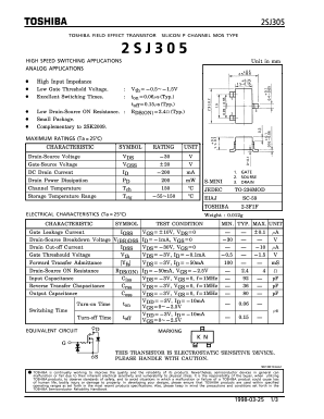 2SJ305 Datasheet PDF Toshiba