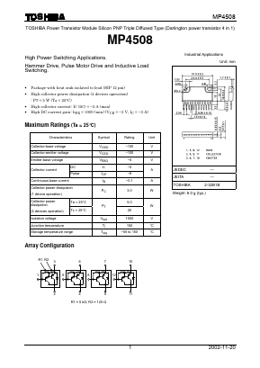 MP4508 Datasheet PDF Toshiba