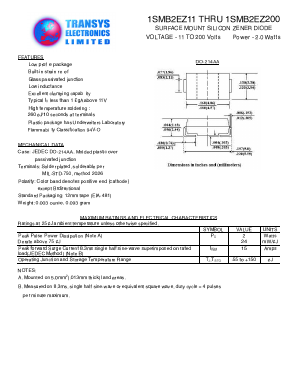 1SMB2EZ30 Datasheet PDF Transys Electronics Limited