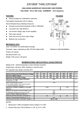 ER1000F Datasheet PDF Transys Electronics