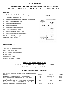 1.5KE10C Datasheet PDF Transys Electronics