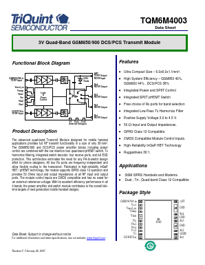6M4003 Datasheet PDF TriQuint Semiconductor