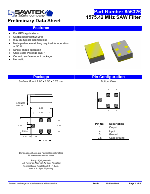 856326 Datasheet PDF TriQuint Semiconductor