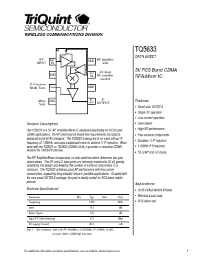 TQ5633 Datasheet PDF TriQuint Semiconductor