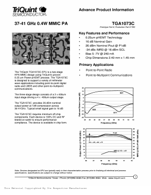 TGA1073C Datasheet PDF TriQuint Semiconductor