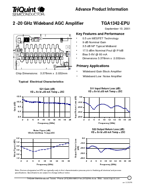 TGA1342-EPU Datasheet PDF TriQuint Semiconductor