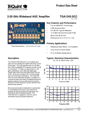 TGA1342-SCC Datasheet PDF TriQuint Semiconductor