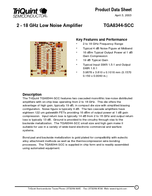 TGA8344-SCC Datasheet PDF TriQuint Semiconductor