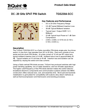 TGS2304-SCC Datasheet PDF TriQuint Semiconductor