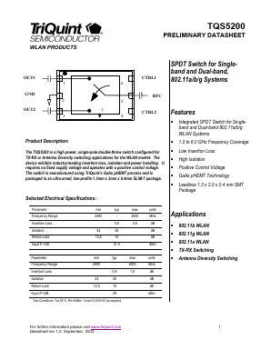 TQS5200 Datasheet PDF TriQuint Semiconductor