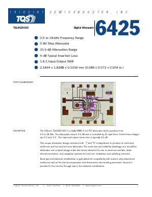 TGL6425-SCC Datasheet PDF TriQuint Semiconductor