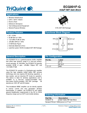 ECG001F-G Datasheet PDF TriQuint Semiconductor